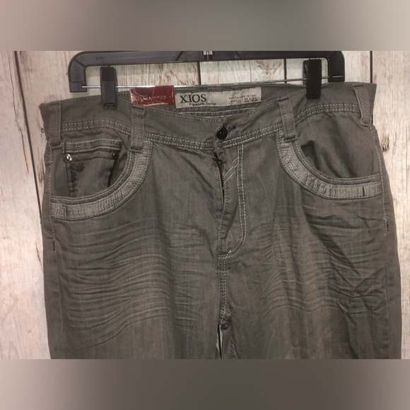 NWT! Mens XIOS PREMIUM Denim Bootcut Low Rise 36 X 32 LT Gray. - Picture 3 of 7